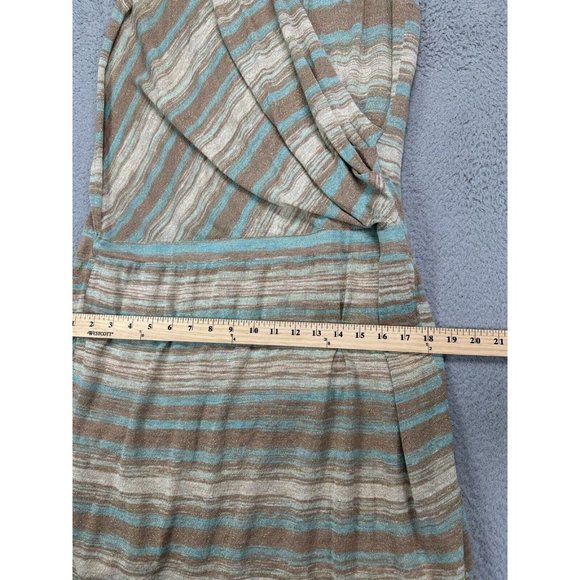 Tommy Bahama Dress Womens XL Coffee Linen Blend Gold Metallic Maxi Ladies NEW - Picture 12 of 13